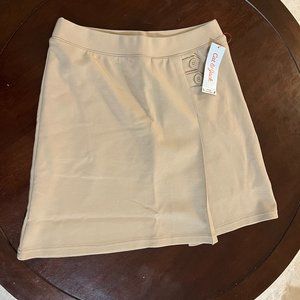 GIRLS KHAKI SCHOOL SKORT